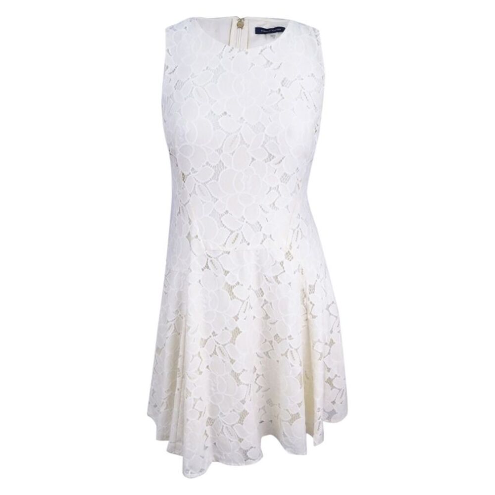 Tommy Hilfiger Women's Floral Lace Fit & Flare Dress - Ivory
